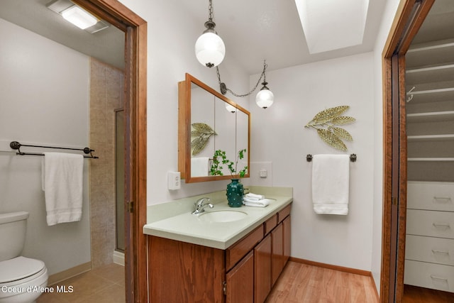 694 S Signal Point Rd, Post Falls, ID 83854 - full bath featuring vanity and a shower with shower door