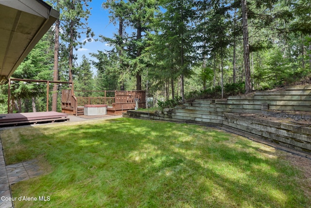 694 S Signal Point Rd, Post Falls, ID 83854 - view of yard with a deck