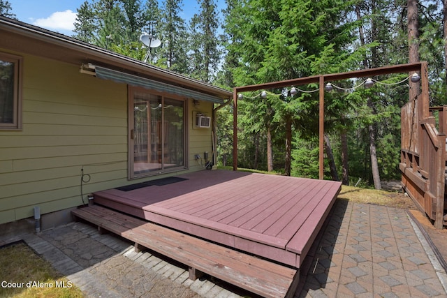 694 S Signal Point Rd, Post Falls, ID 83854 - wooden deck featuring a wall unit AC