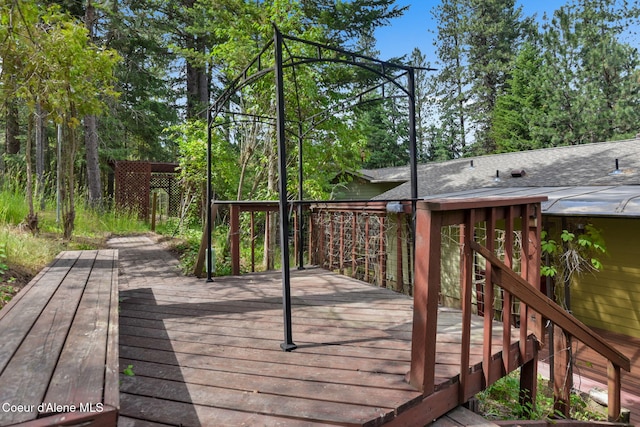 694 S Signal Point Rd, Post Falls, ID 83854 - view of wooden deck
