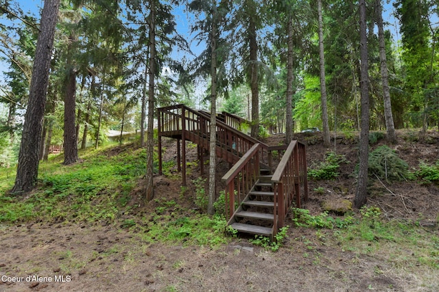 694 S Signal Point Rd, Post Falls, ID 83854 - exterior space featuring stairs and a deck
