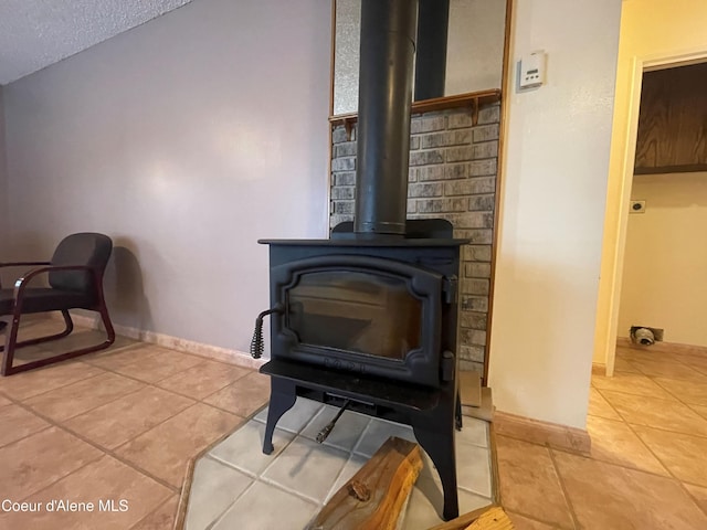details with a wood stove