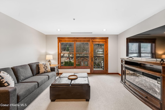 view of carpeted living room