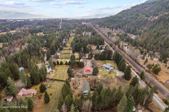 11673 N Boyer Rd, Sandpoint, ID 83864 - view of property location featuring a forest and a mountainous background