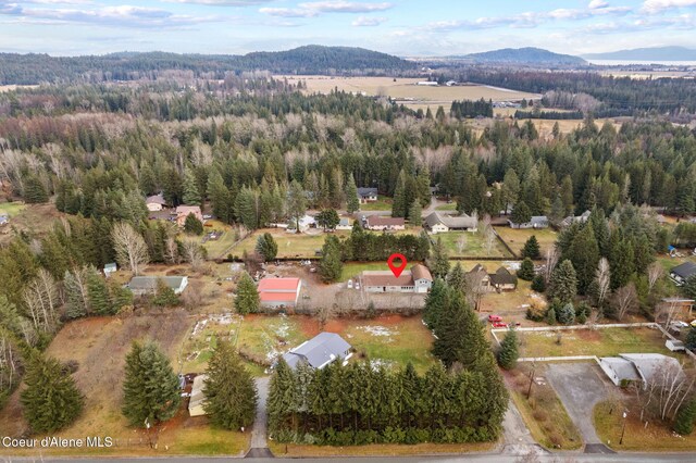11673 N Boyer Rd, Sandpoint, ID 83864 - view of property location featuring a mountainous background and a heavily wooded area