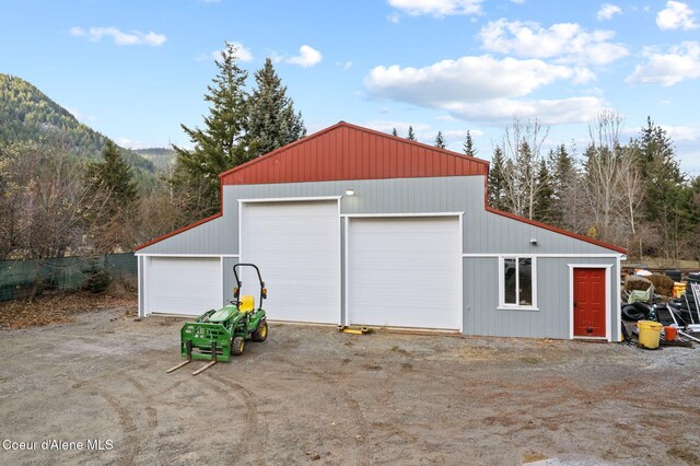 11673 N Boyer Rd, Sandpoint, ID 83864 - detached garage with a mountain view
