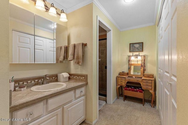 5299 W Green Ct # 5, Rathdrum, ID 83858 - full bathroom with ornamental molding, vanity, and a stall shower