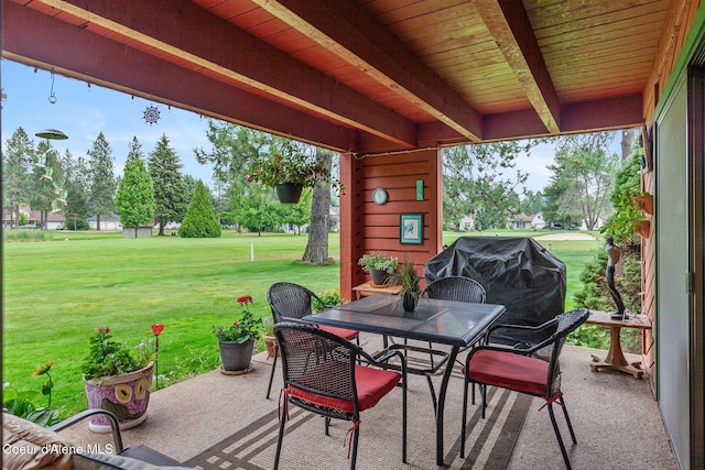 view of patio / terrace with area for grilling