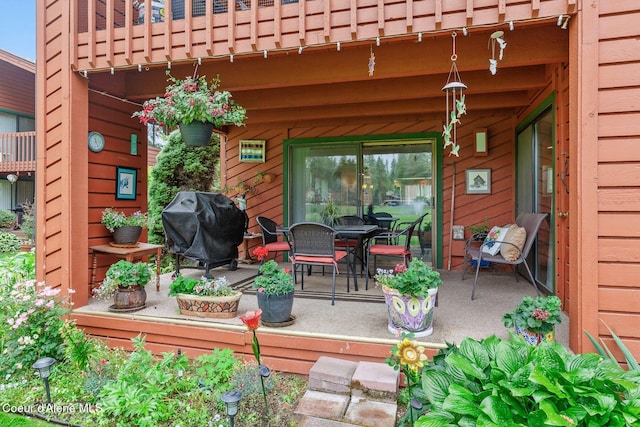 view of patio / terrace featuring grilling area