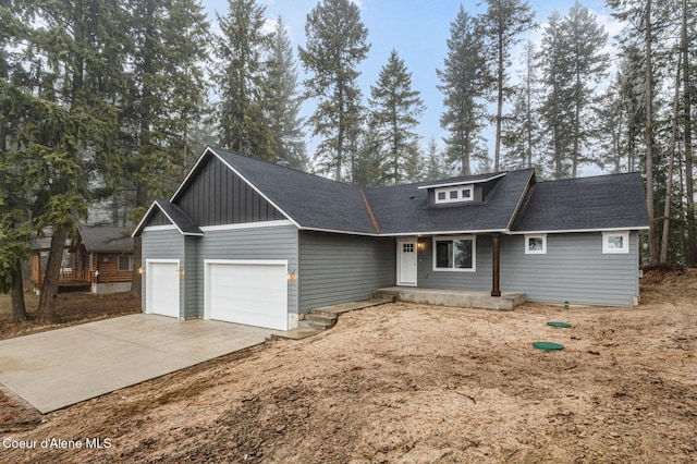 view of front of house featuring a garage