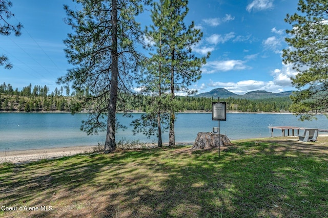 water view featuring a mountain view