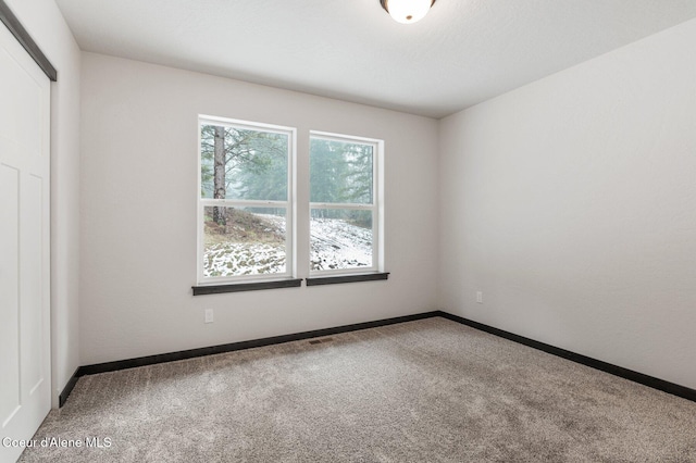 view of carpeted empty room