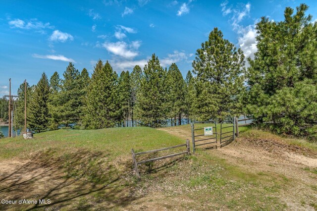 view of yard featuring a gate and fence