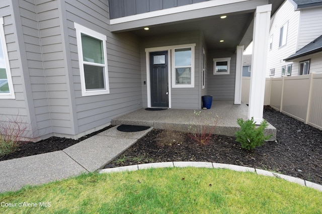 view of doorway to property