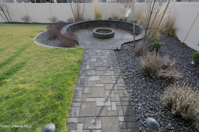 exterior details featuring a fire pit