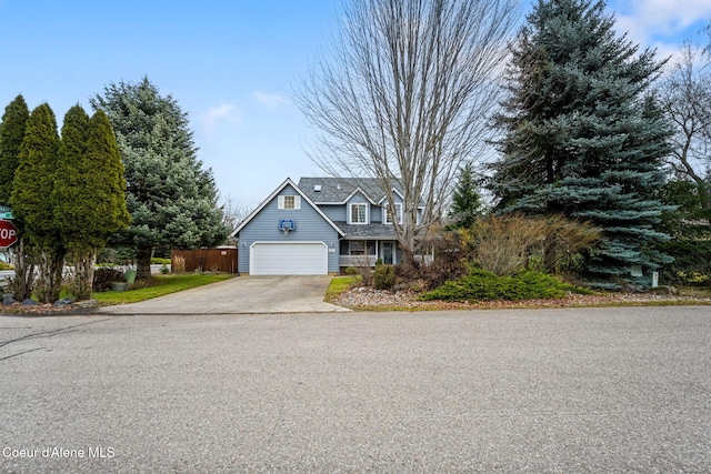 view of front of home featuring a garage