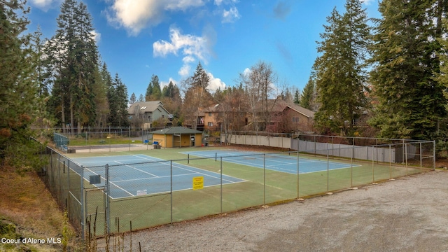 view of tennis court