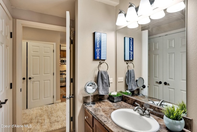 bathroom with vanity