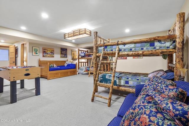 bedroom with carpet floors