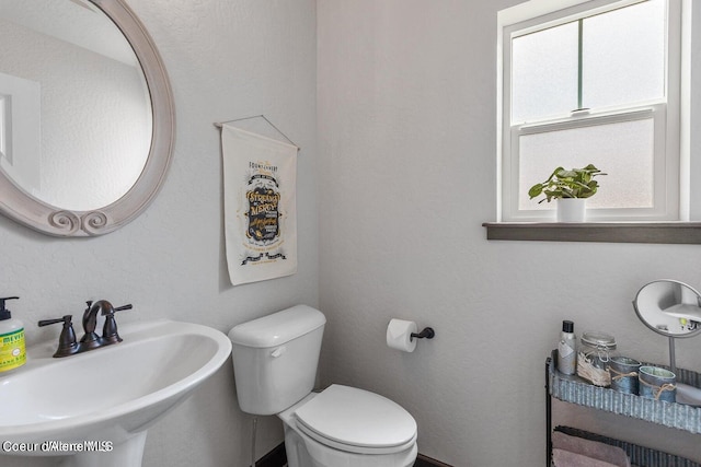 bathroom with toilet and sink