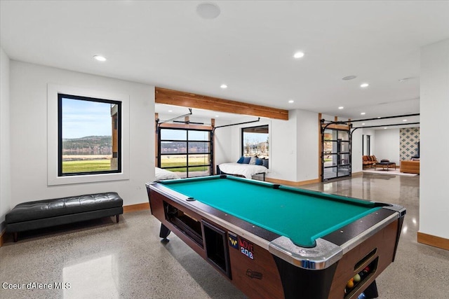 playroom with billiards