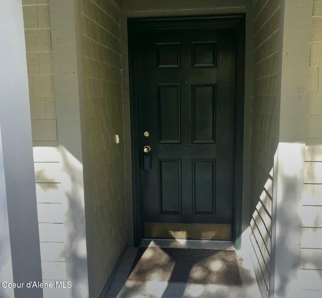 view of doorway to property