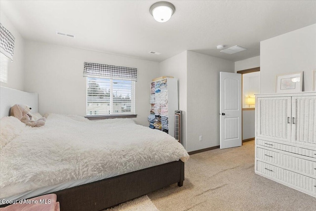 view of carpeted bedroom