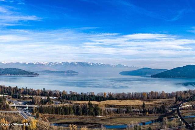 property view of mountains with a water view