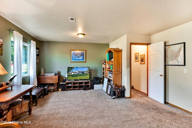 view of carpeted living room