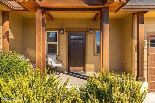 view of doorway to property