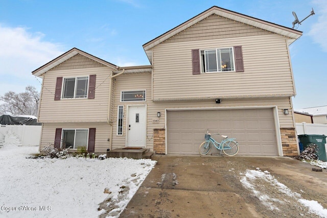 view of front of house featuring a garage