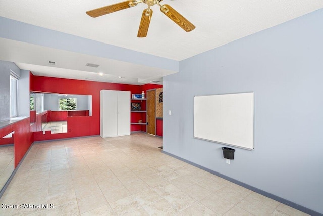 empty room with ceiling fan