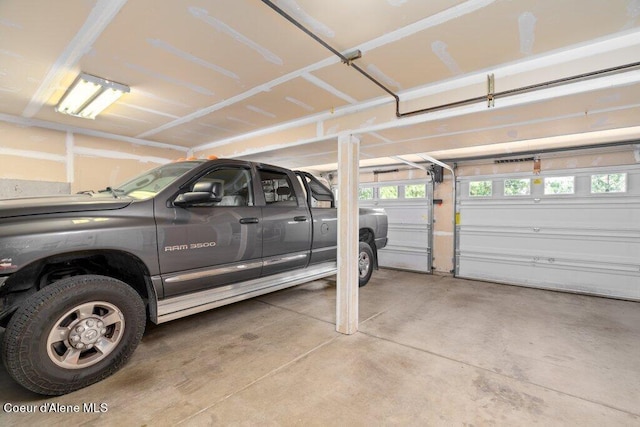 garage with a carport