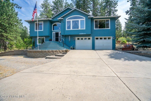 split foyer home with a garage