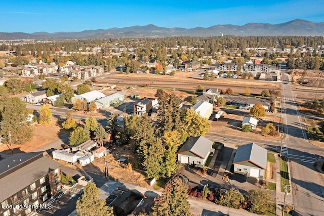 bird's eye view featuring a mountain view