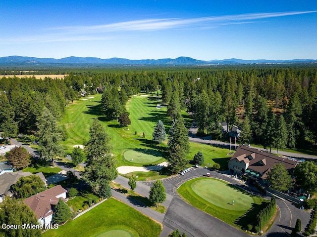 aerial view featuring a mountain view