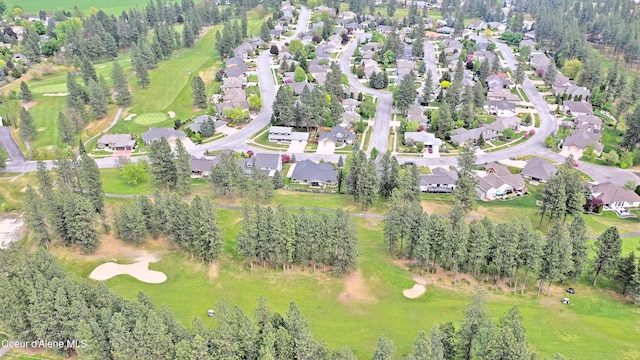 706 N Dundee Dr, Post Falls, ID 83854 - aerial view of property and surrounding area with nearby suburban area and a local golf course