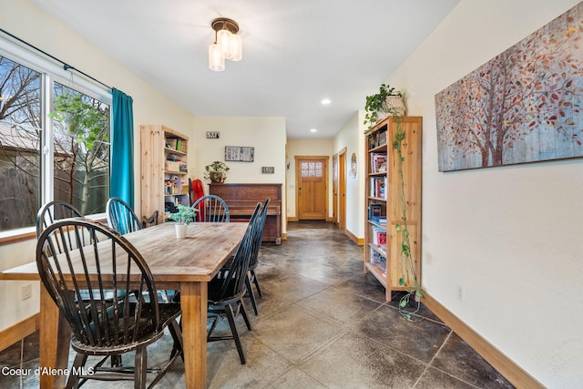 view of dining area