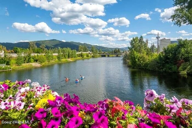 property view of water with a mountain view