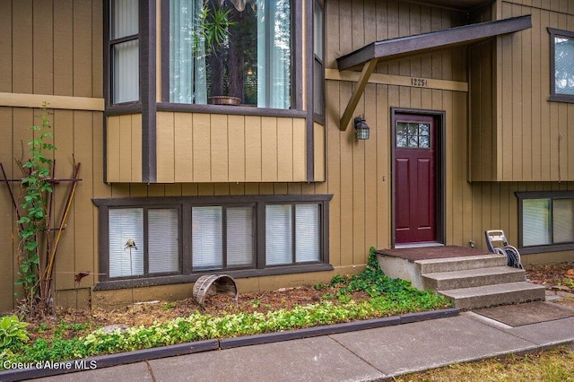 view of doorway to property