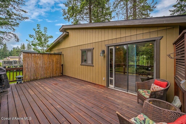 view of wooden deck