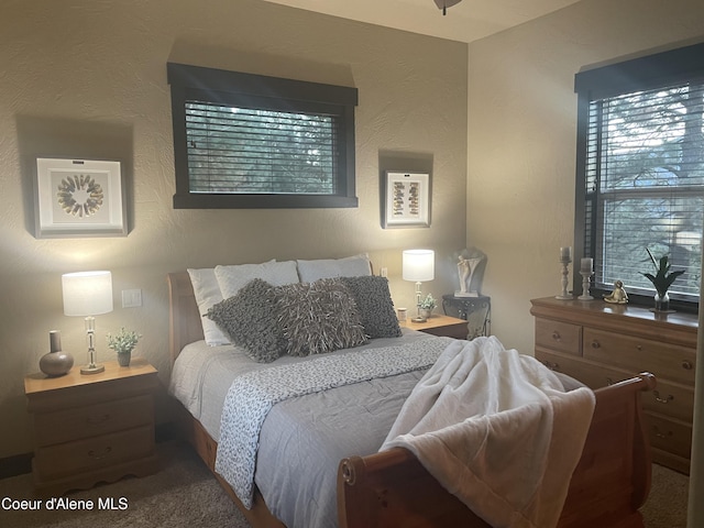 view of carpeted bedroom