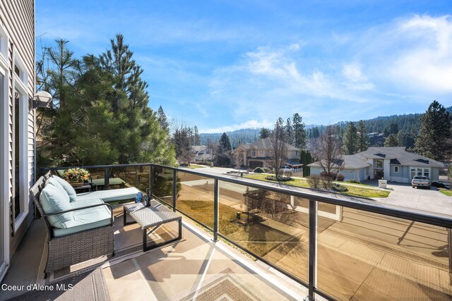 balcony with a residential view