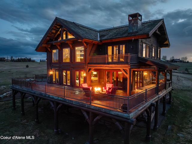 16692 S Lazurite Dr, Coeur Dalene, ID 83814 - view of back house at dusk