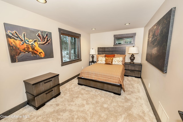 view of carpeted bedroom