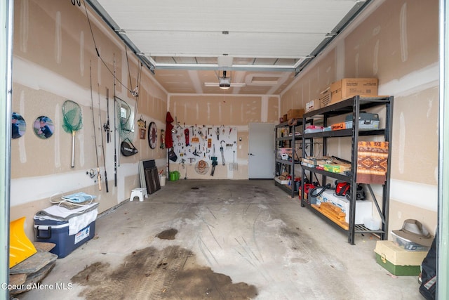 garage featuring a garage door opener