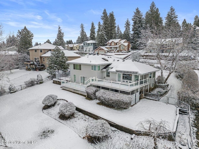 view of snowy aerial view