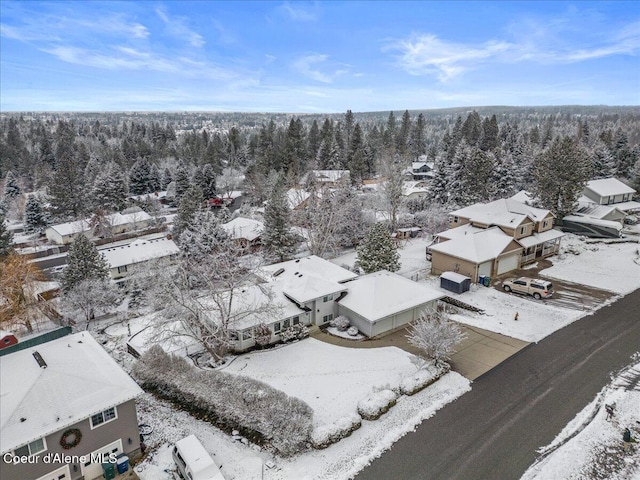 view of snowy aerial view