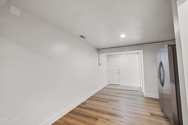 interior space with light hardwood / wood-style floors