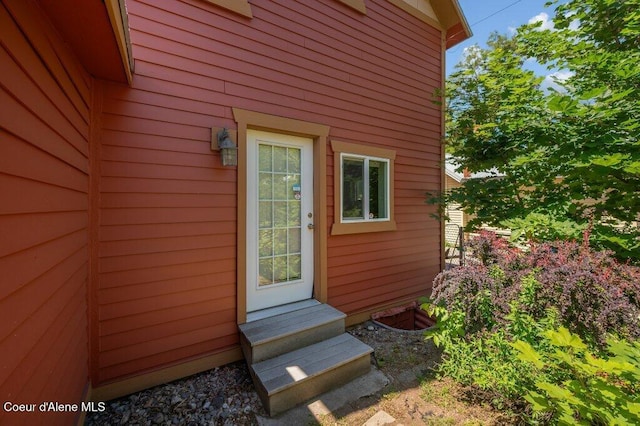 view of doorway to property